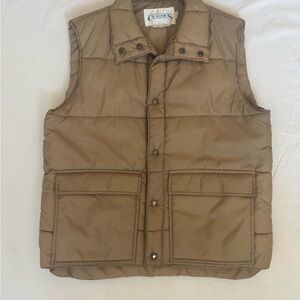 Vintage Men's Tan Puffer Vest Gorpcore